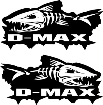 

DMAX 4x4 EVIL FISH PAIR Fishing wagon ute car Decal Stickers 2pcs 30cm