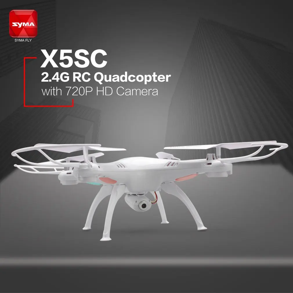 

Original SYMA X5SC 2.4G Drone Smart RC Quadcopter Aircraft with 720P HD Camera Headless Mode 3D Flips Speed Mode