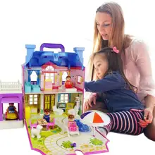 Милый семейный кукольный дом мебель Diy аксессуары Игрушка 3D мебель Miniaturas DIY Кукольный дом, игрушки для детей подарки на день рождения