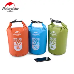 Naturehike 2L/5L открытый Водонепроницаемый водонепроницаемая сумка мешок плавающей сухой сумки для снаряжения для рыбалки, гребля на байдарках