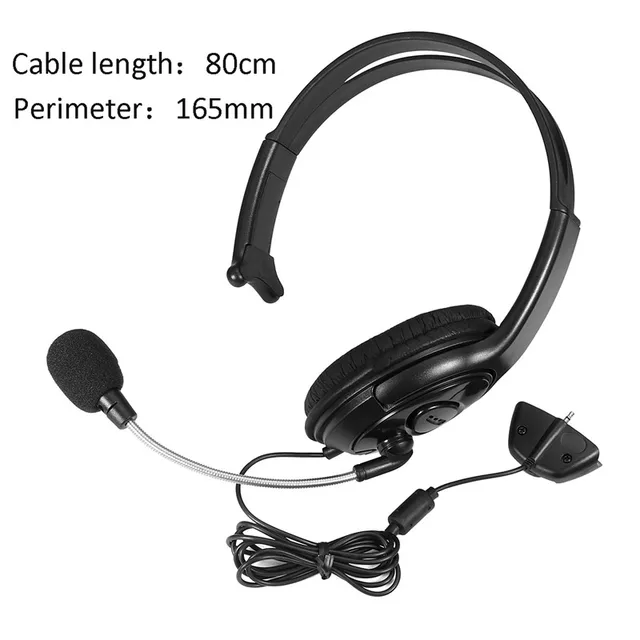Special Price For Xbox One Game Accessory Wired Chat Headset Game Headphones Microphone Wired 80cm Cable Single Side Earphone For Microsoft