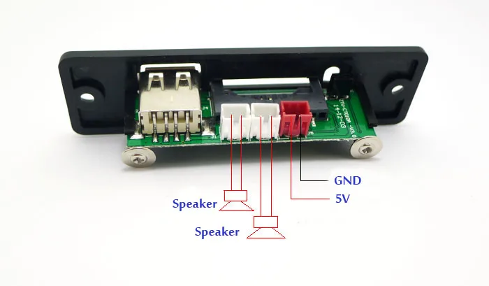 Серебряный Цвет DC5V MP3 декодер доска встроенный 3 Вт усилитель с пультом дистанционного управления Поддержка SD карты USB плеер 5 в 3 Вт декодер доска