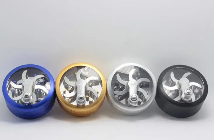 

Durable in use 2-layer gold Metal Herbal Herb tobacco Grinder Smoking weed pipe Grinders hookah