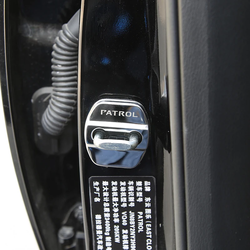 Автомобильный Дверной замок Пряжка защелка крышки стоп антикоррозийный дверной замок крышка Защитная пряжка крышка для Nissan Patrol Y62