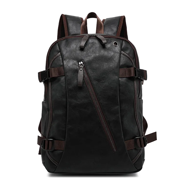 

Amasie New Arrival 2018 Men Black backpack daily bag outdoor bag pack for boys men leather brand design bag EGT0117