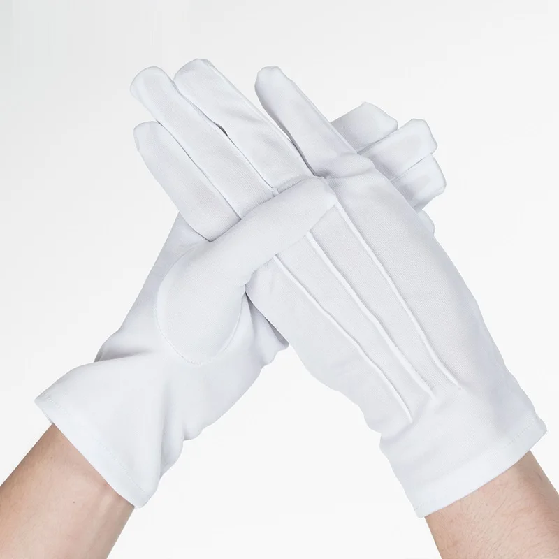 1 PairDacron Etiquette Gloves White Etiquette Gloves 28 Guage Design