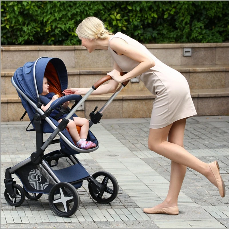 2018 New baby stroller for newborns 2 in 1 folding baby carriage can sit can sleep baby pram for