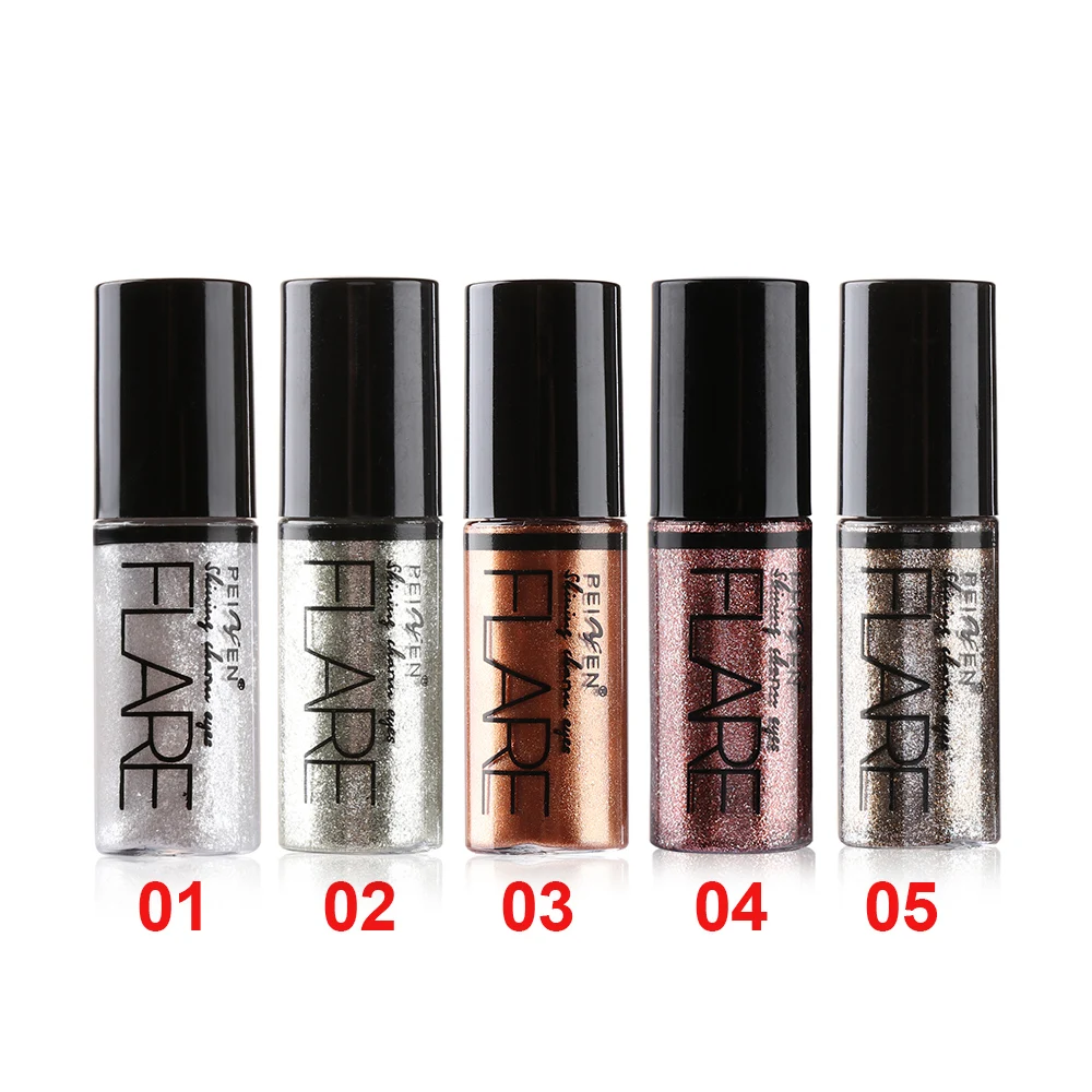 Professional Shiny Eye Liner Pen Cosmetics for Women Silver Rose Gold Color Liquid Glitter Eyeliner Makeup Beauty Tools