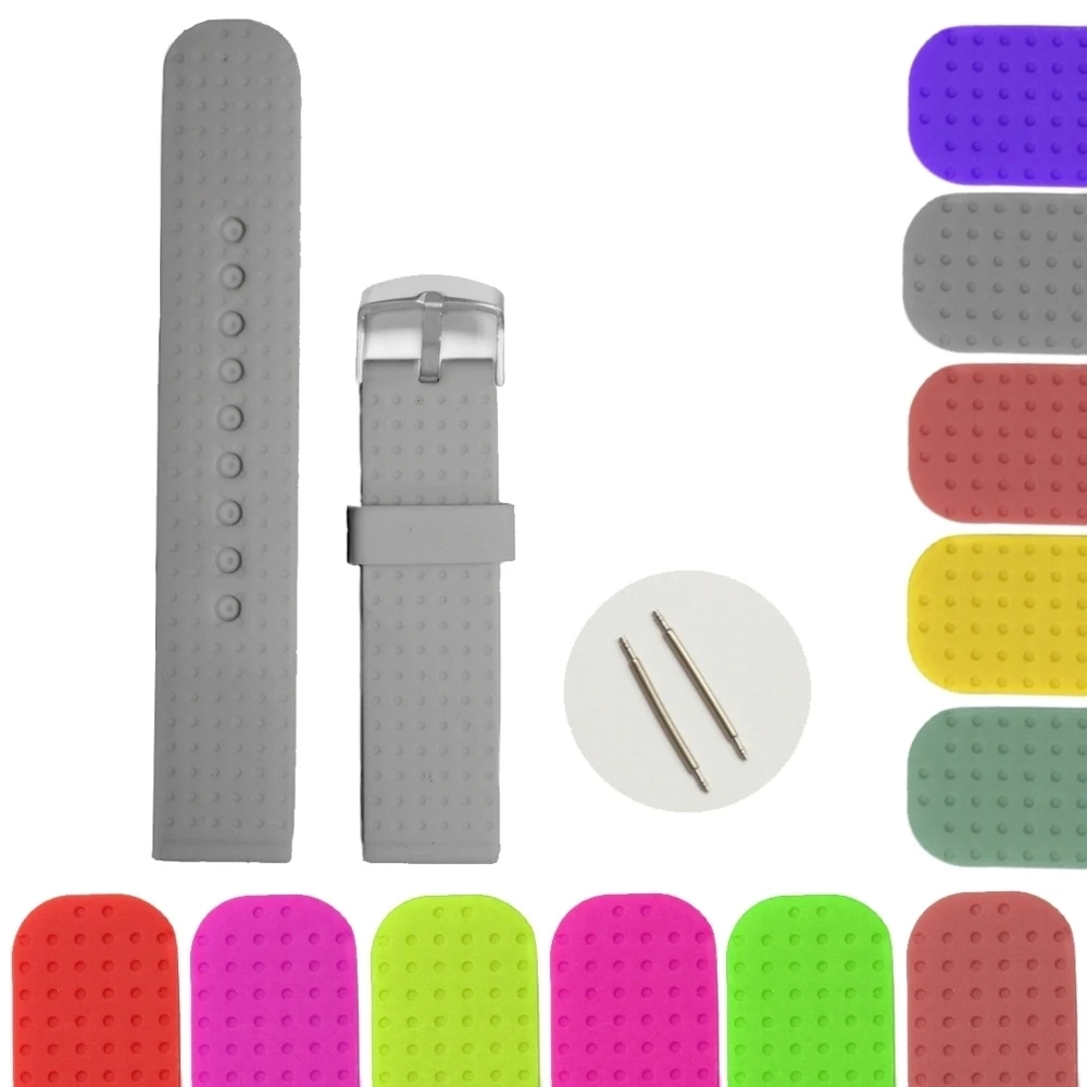 

20mm Fun Grey Color Silicone Jelly Rubber Unisex Watch Band Straps WB1053I20JB