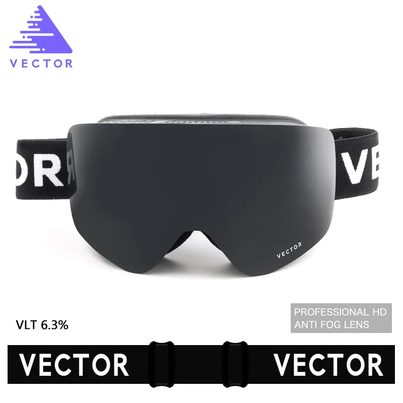 VECTOR de la marca gafas de esquí de las mujeres de los hombres doble lente UV400 Anti-niebla gafas de esquí nieve gafas adultos esquí Snowboard gafas