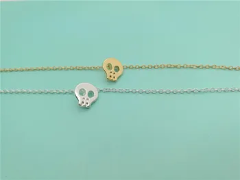 

30PCS Cute Skeleton Bracelet Tiny Sugar Skull Bracelet Simple Animal Skull Face Head Bracelets for Women