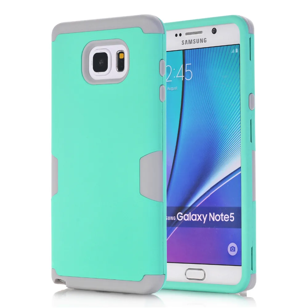 

For Note 5 Shockproof Hybrid Armor Rubber Heavy Duty Case Cover For Samsung Galaxy Note 5 N9200 Phone Cases w/Screen Protector