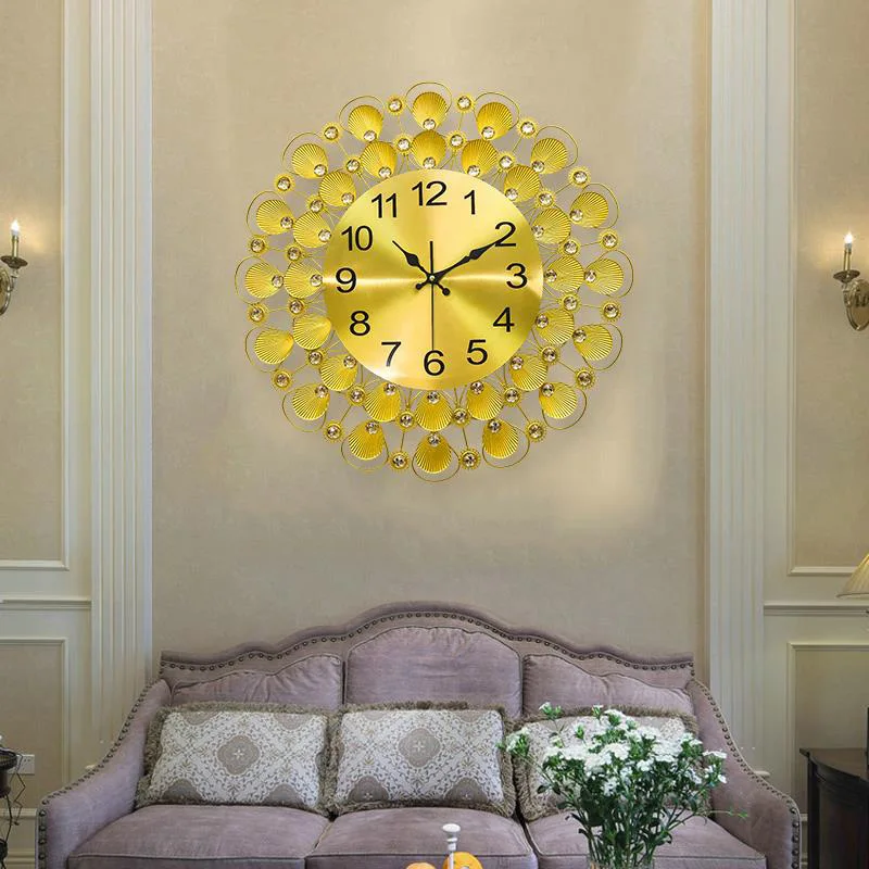 

European Creative Shell Wall Clock Modern Home Living Room Bedroom Mute Clock Beautiful Simple Fashion Decorative Quartz Clock