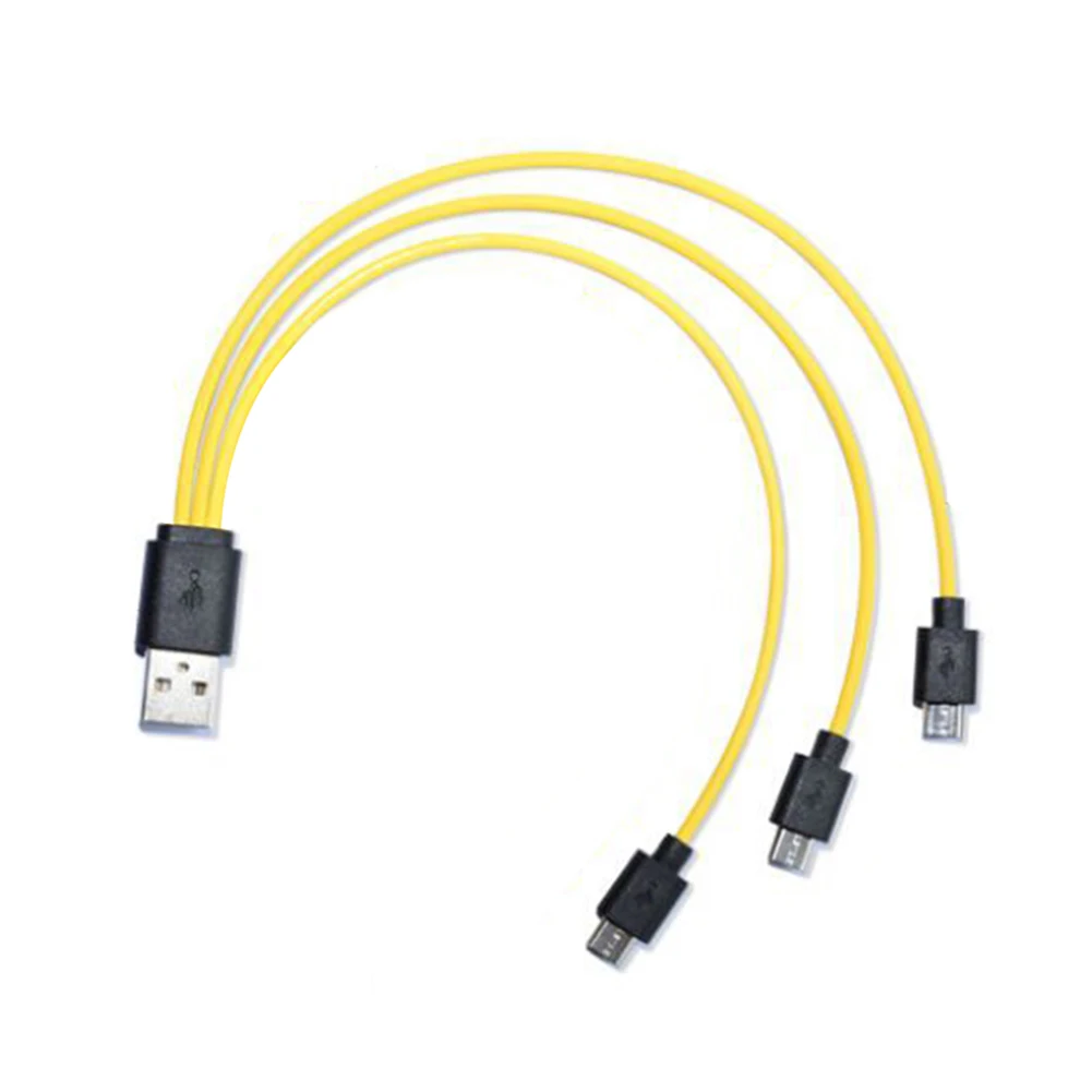 5 В/2 а USB 2,0-Micro USB AA AAA зарядный кабель Micro USB разделительный шнур для samsung huawei Google телефонов планшетов - Цвет: 1 to 3 USB cable