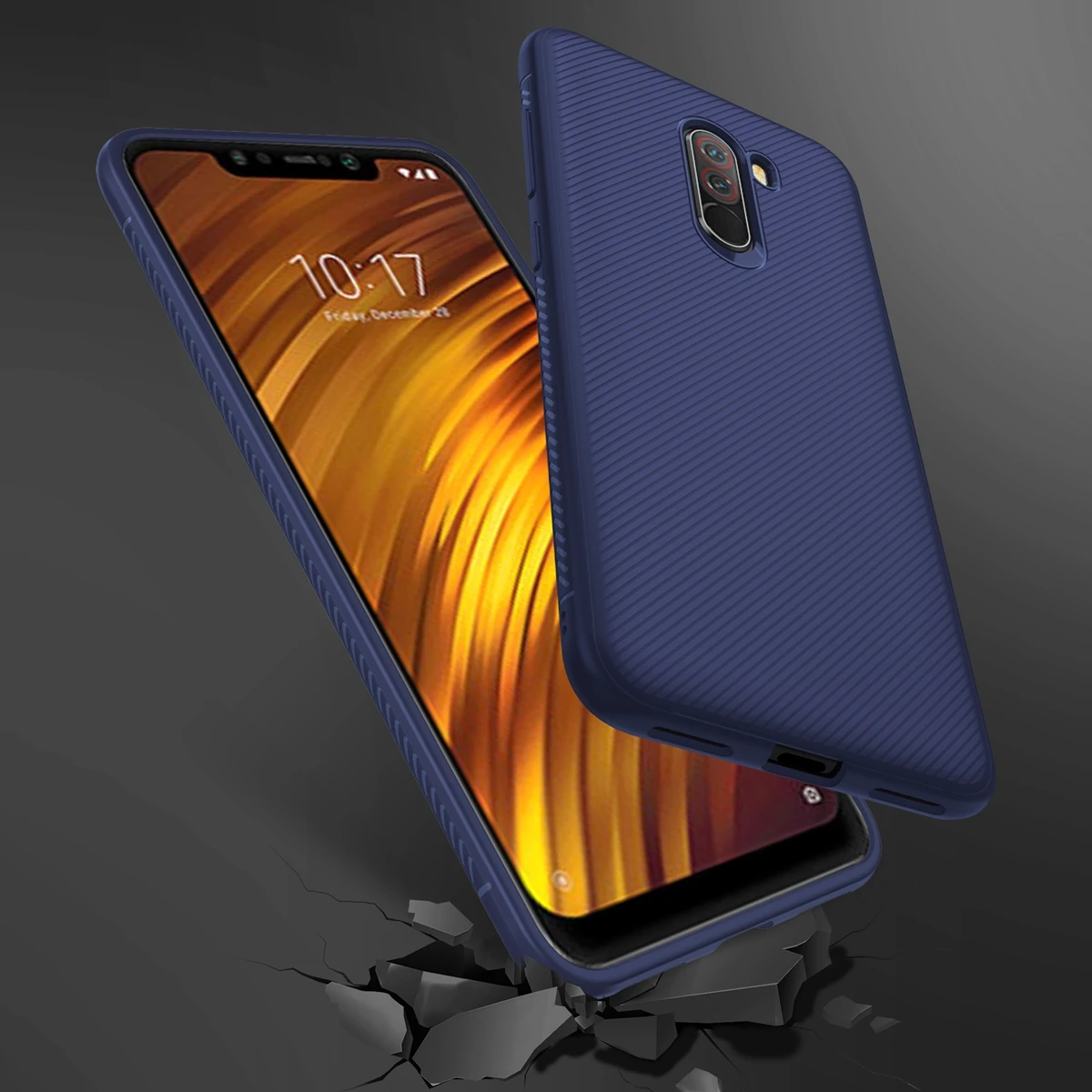 Чехол для Xiao mi Pocophone F1, мягкий силиконовый чехол из углеродного волокна и ТПУ для Xiao mi Poco F1, красный чехол для mi Note 7 mi 9 T, противоударный