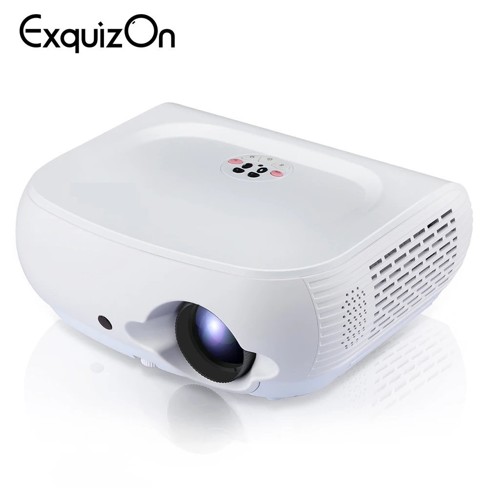 

Exquizon w1 led projector Multimedia 2800 lumen for home theater projector with HDMI Support 1080P 1920x1080 DVD PC Tablet phone