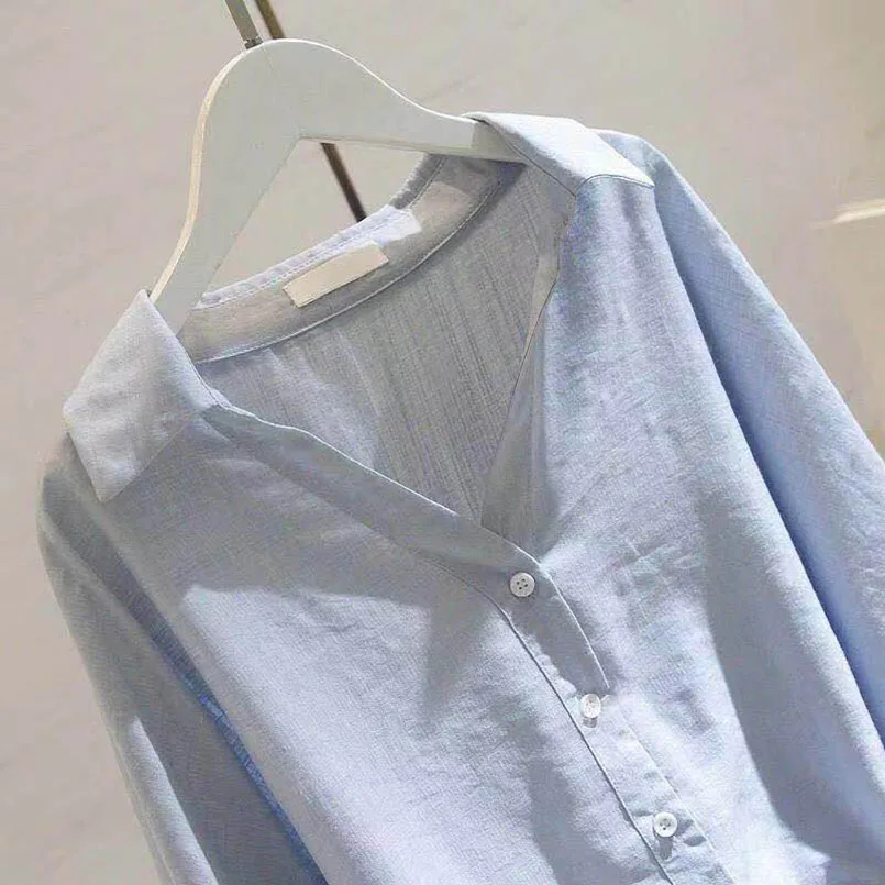 Linen Shirt blue 2