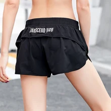 JINXIUSHIRT Йога Шорты Для женщин спортивные Шорты мини Шорты Mujer Бег Йога теннис Фитнес накладные Двойка тренировки Anti-Shrink