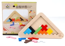 2016 New Kids Wooden Puzzle Jigsaw Logic Pyramid Brain Teasers Educational Puzzles Game Toys for Children Adults