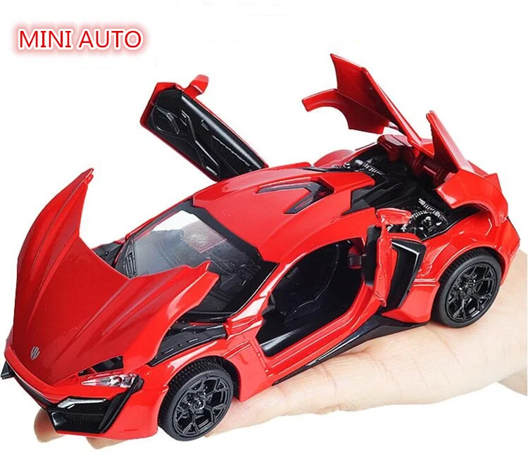 Mocai 1:32 Масштаб 4 цвета сплав Lykan Hypersport игрушечный автомобиль быстрый и яростный 7