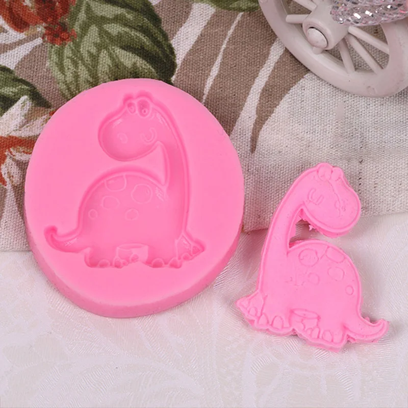 1pcs Cute Dinosaur Shaped Cake Molds 3D Silicone Cooking Baking Tools