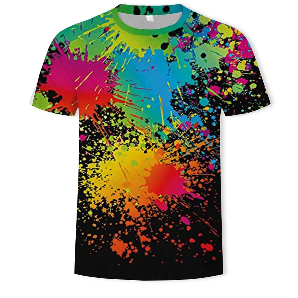 Мужская футболка с 3D принтом camiseta удобная уличная короткими рукавами для лета