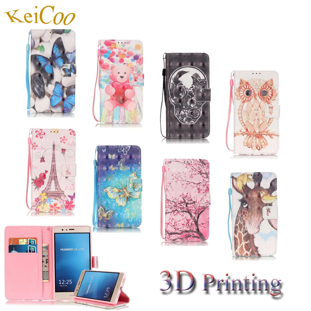 

3D Pattern Printing Book Flip Phone Covers For Apple iPhone 6 Wallet Silicon Cases For iPhone6 4.7" TPU Full Housing Man Women