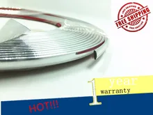 Auto 6mm X 8 metri Sticker Chrome Trim Stampaggio Striscia Interni Maniglia Esterna Del Corpo Paraurti Striscia Specchietto retrovisore Del Corpo surround