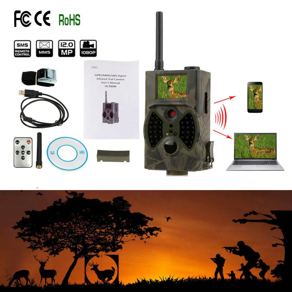 940NM камера для охоты Новинка HD 1080 P GPRS MMS SMS цифровая инфракрасная фотоловушка lcd ИК охотник камера+ беспроводной пульт дистанционного управления