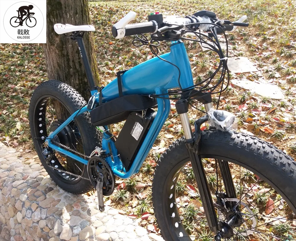 Sale Kalosse  aluminum alloy  48V 1000W 26*4.0 tires  27 speed M390   Hydraulic brakes  electric fat  bike  electrical snow bike 3