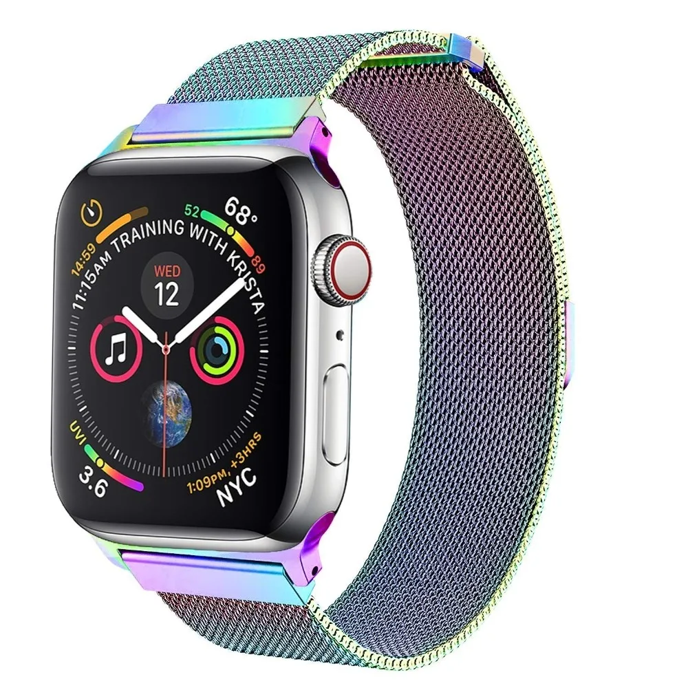 

Tschick For Apple Watch Band 38mm 40mm 42mm 44mm, Stainless Steel Mesh Milanese Replacement Wristband for iWatch Series 4/3/2/1