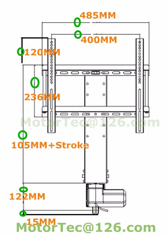 MT TV lift drawing