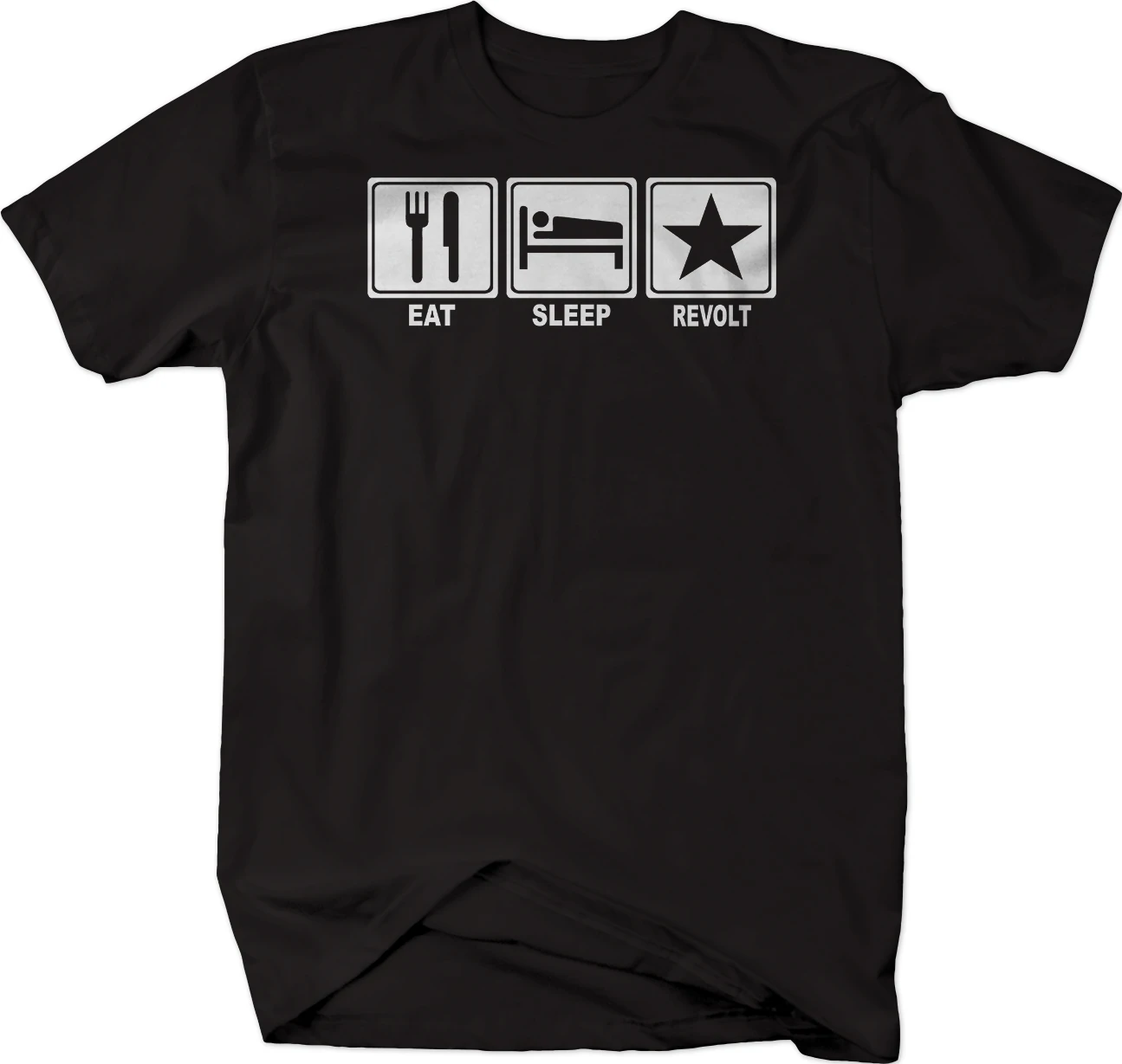 

Eat Sleep Revolt Revolution Star T-shirt Short Sleve Tshirt Mens