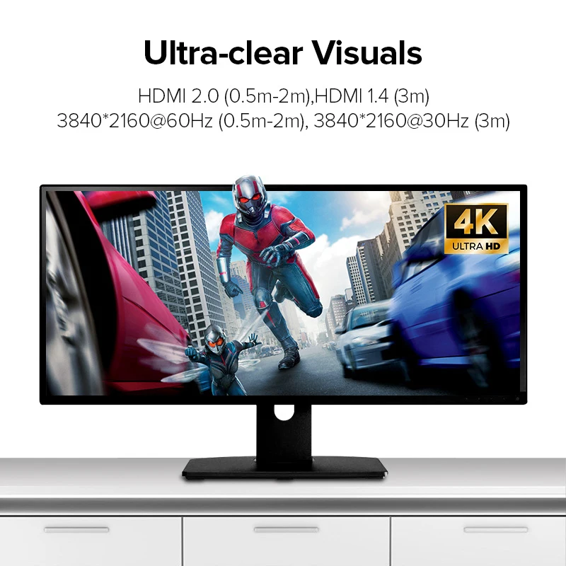 Ugreen المعادن كابل HDMI 2.0 عالية السرعة HDMI إلى HDMI كابلات الموصلات 0.5 M 1 M 1.5 M HDMI 2.0 4 K 1080 P 3D ل PS3 العارض آبل Ugreen المعادن كابل HDMI 2.0 عالية السرعة HDMI إلى HDMI كابلات الموصلات 0.5 M 1 M 1.5 M HDMI 2.0 4 K 1080 P 3D ل PS3 العارض آبل