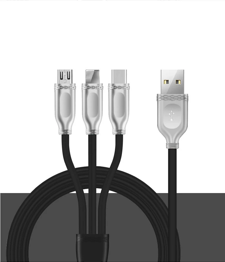 3 в 1 3A USB кабель из цинкового сплава ретро Micro usb type C кабель для huawei Xiaomi Redmi usb-кабель для Samsung для iPhone XR XS MAX