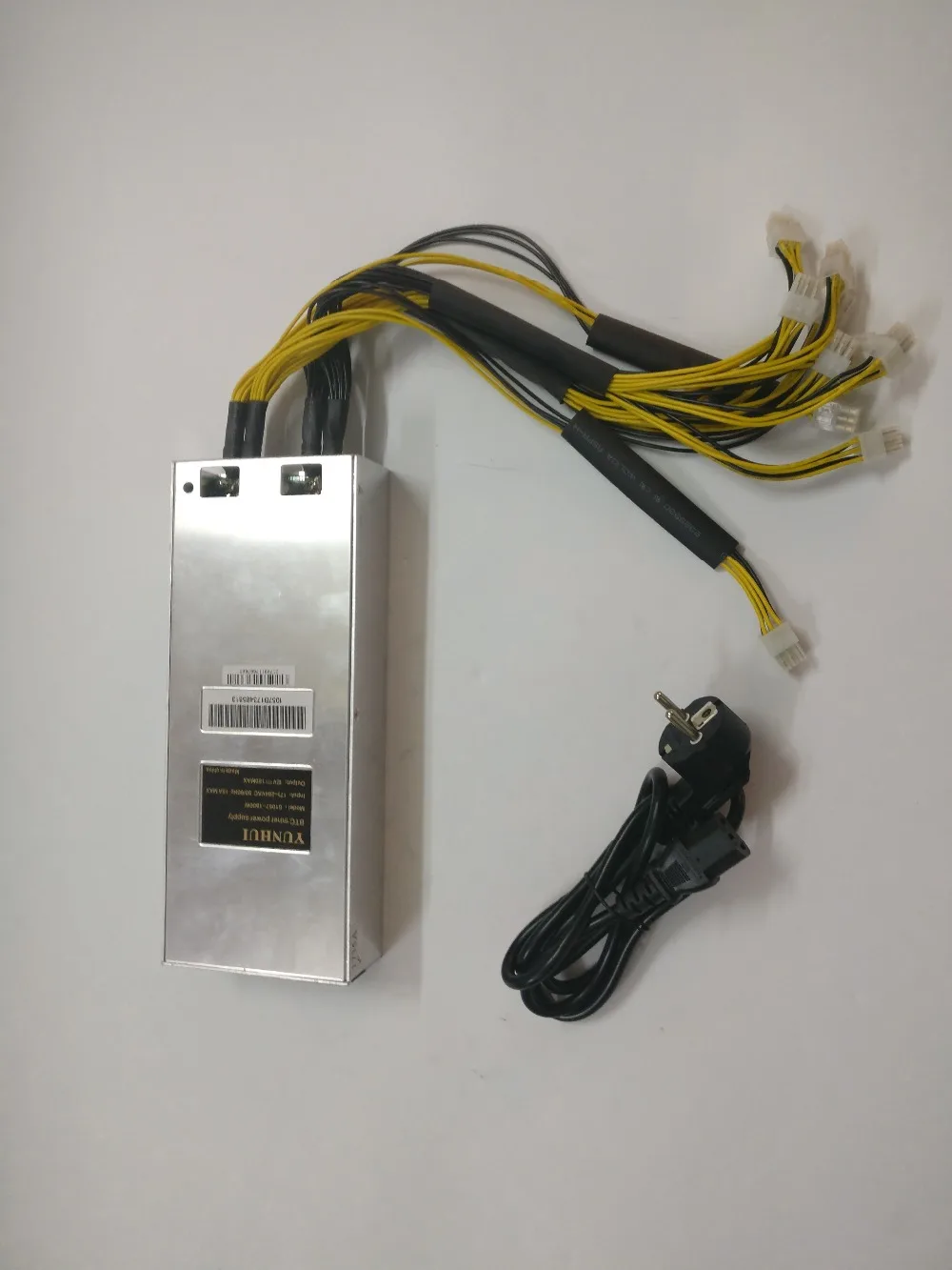 YUNHUI BTC LTC тире Шахтер PSU 1800W Питание для Antminer S9 S9i S9j L3+ D3 A3 X3 V9 E3 Z9 T9 Innosilicon A9 A10 D9 ETH PSU