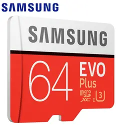 SAMSUNG TF Micro SD карты памяти MicroSD EVO Plus класса 10 U3 32 ГБ, 64 ГБ и 128 ГБ 256 GB смартфон камера для планшета Бесплатная доставка