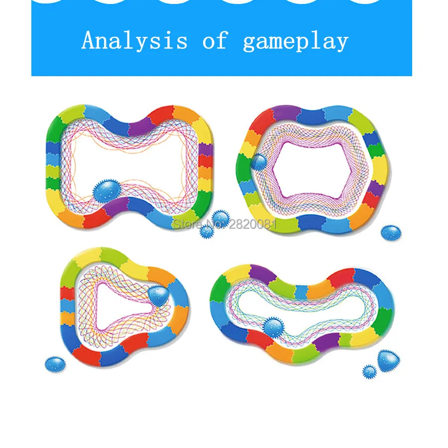 Спирограф rail собрать набор для рисования 31 шт. краски окраски игры, творческие спиральные конструкции образовательные интерес трек игрушки для рисования