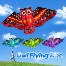 43x20 дюймов красочный мультфильм сова воздушный змей с кайт линии открытый игрушка для детей подарок открытый инструмент