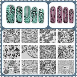 Оптовая продажа, 12 листов/набор, кружева, красные губы, цветы, большая вода, наклейки для дизайна ногтей, наклейки s, макияж, водные
