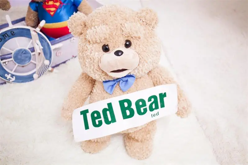 Милый дешевый TED костюм пирата Супермен одежда Медведь Вниз плюшевый фильм периферийная плюшевая игрушка подарок на день рождения - Цвет: Коричневый