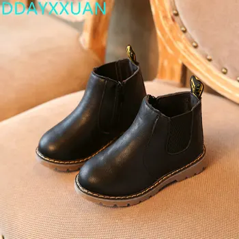 

Kids Martin Boots 2018 New Toddler Autumn Winter Boys Girls Winter Boots Classic Children Casual Shoes British Style Sneakers
