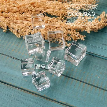 

Transparent simulation of ice block photography props fake ice bar home decoration square ice
