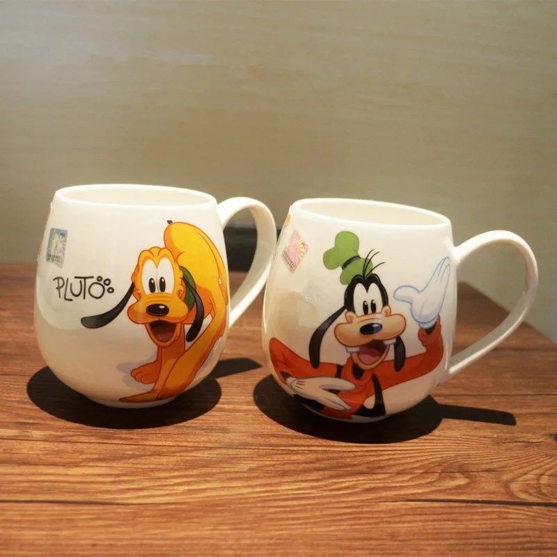 2pcs/Lot Ceramic Couple Mugs Cartoon Mickey Minnie Cups Creative Coffee Milk Tea Cup Christmas Gifts