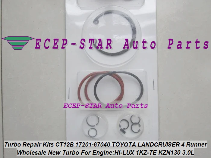 TURBO Repair Kit rebuild CT12B 17201-67040 TOYOTA LANDCRUISER LAND CRUISER 4 Runner HI-LUX 1KZ-TE KZN130 3.0L- (2)
