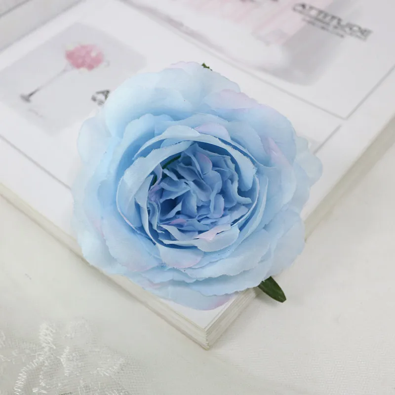 Flone Artificia Rose Flower Head 10cm Simulation Rose Flowers Fake Silk Flowers Wedding Home Party DIY Garland Decor Art (19)