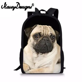 

Cute Pug Backpack France Bulldog Pattern Children Backpacks for Girls Boys School Bag Kawaii Rucksack Teens Mochilas