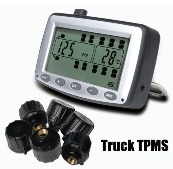 Excellent Tire Pressure Monitoring System Car TPMS with External 6/8/10/12 Sensors for Truck Trailer,RV,Bus,Miniature passenger car 1
