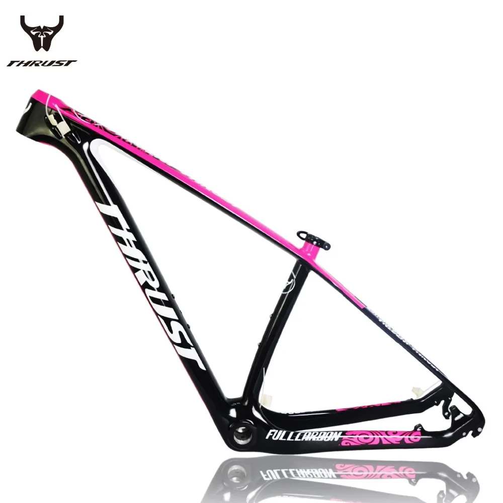 

THRUST All Black or Customized Logo Thru Axle 142*12/135*9 Seatpost 27.2mm Free Shipping Carbon 29er MTB Bike Frame