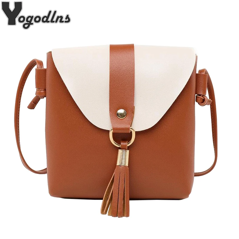 جديد حار البسيطة النساء الجلود حقيبة كتف Crossbody حقيبة Sac السيدات حقيبة ساعي طويلة حزام الإناث مخلب شرابة حقائب